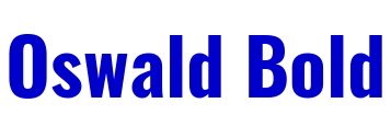 Oswald Bold font